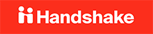 red icon with two icons depicting people and text that reads "handshake"