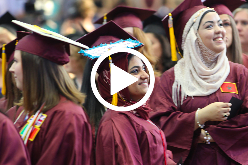click image of Commencement Graduates to watch a video in modal