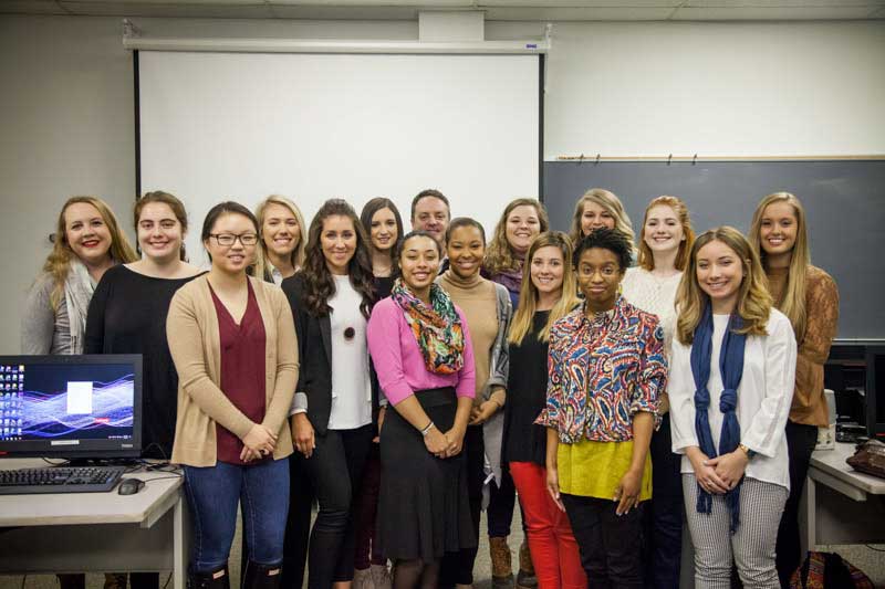 Group photo of communication students