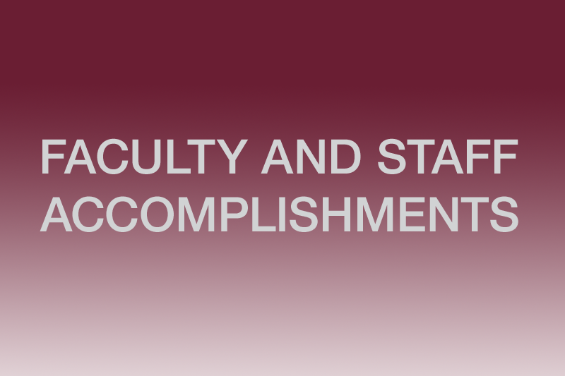 Faculty and Staff Accomplishments graphic