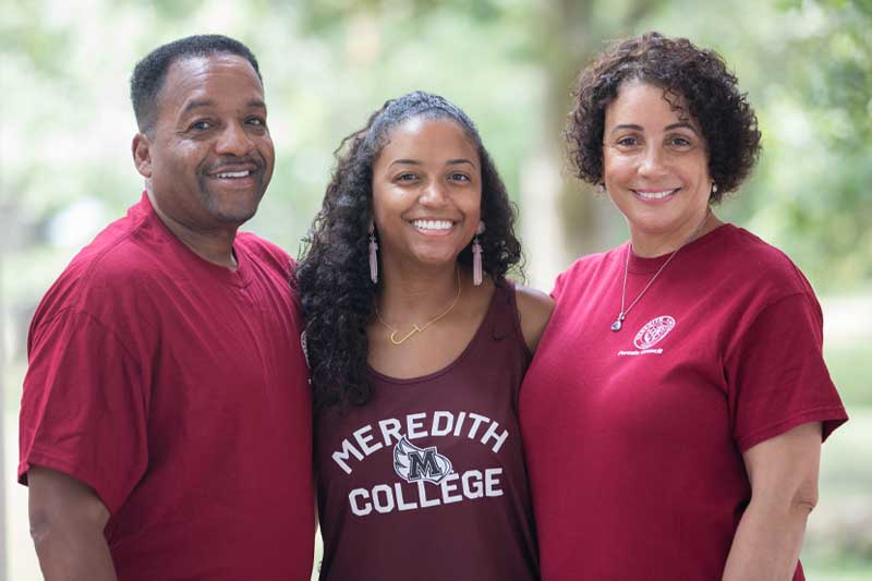 Meredith student and parents
