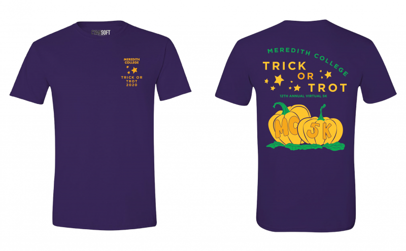 Drawing of 2020 Trick or Trot T-shirt