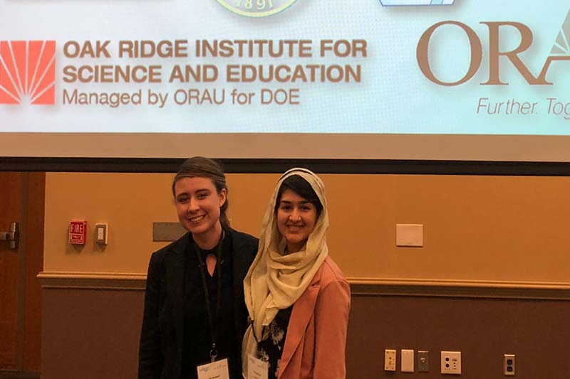 Nabiha Khan and Emily Woolard at the North Carolina Academy of Science Conference