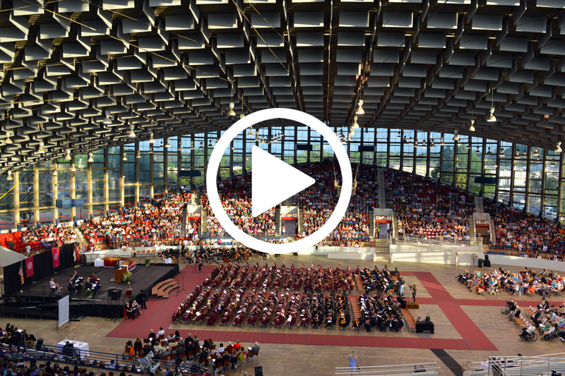 Click image of commencement Ceremony 2017 to watch a time-lapse video