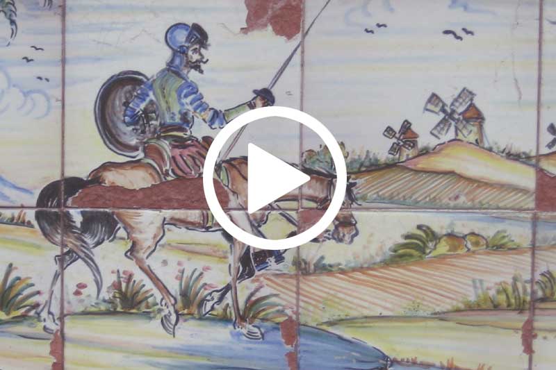 Click on image of Don Quixote to watch video in modal explaining Why Don Quixote Still Matters