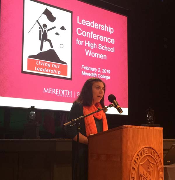 Student Speaking at Leadership Conference for High School Women