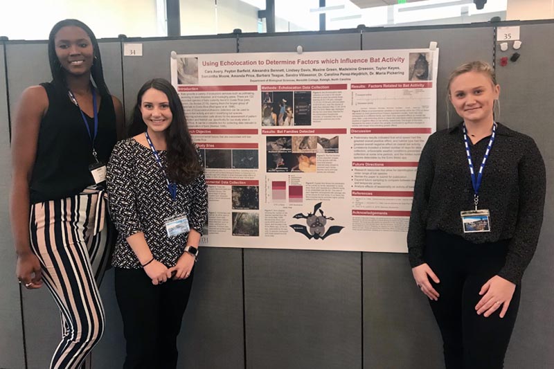 Three Students at State of NC Undergraduate Research & Creativity Symposium