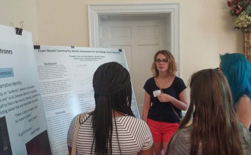 Social Work students presenting summer research