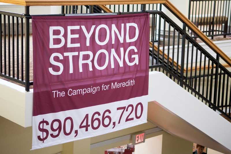 Beyond Strong |The Campaign for Meredith total raised $90,466, 720
