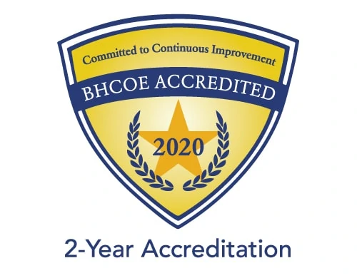 BHCOE 2-year accreditation logo