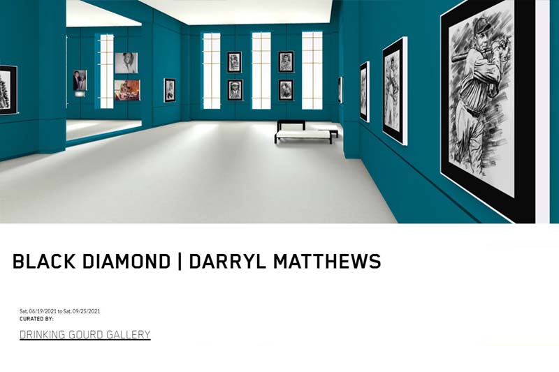 virtual art exhibition featuring the works of artist Darryl Matthews