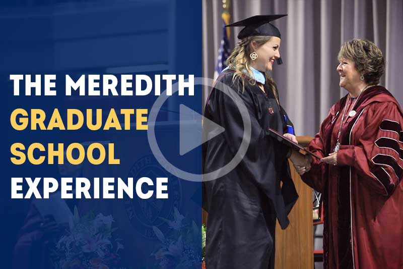 Click to see Graduate School Experience Video - Image of Dr. Allen handing diploma to graduate - 