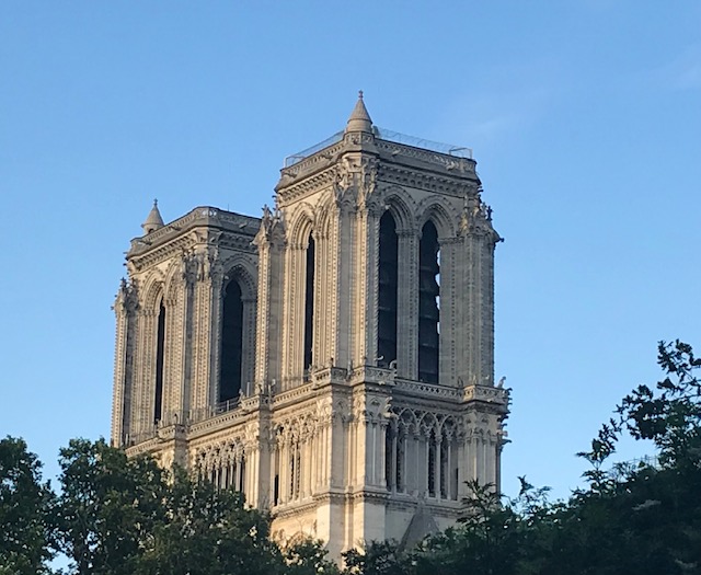 The towers at notre dame.