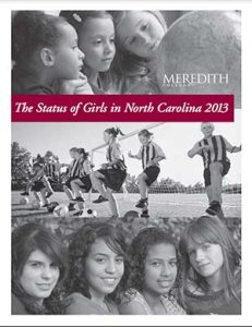 Cover of the 2013 Status of Girls in NC Report.