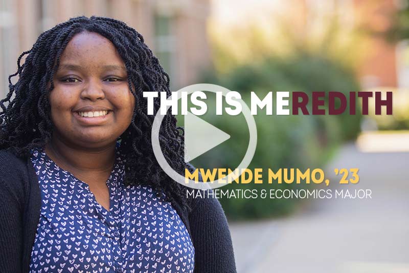 Mwende Mumo, ’23, identify the right majors that would capitalize on her math and problem-solving strengths.